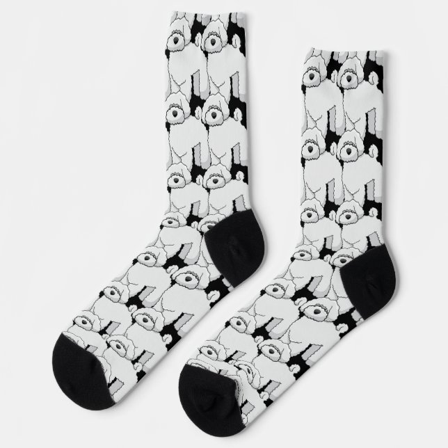 Floofy Cute Dog Pattern Socks (Left)