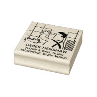 Floor and Wall tiling profession Rubber Stamp