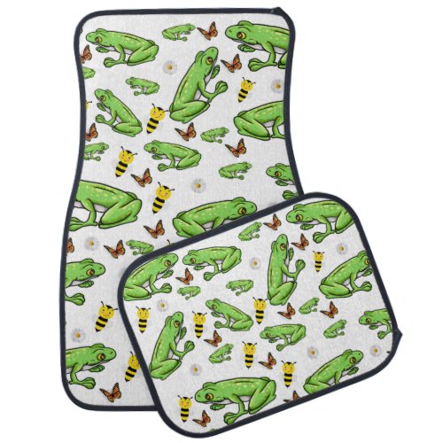 Floor car mats Frogs Bumblebee Butterfly