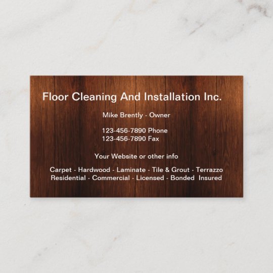 Floor Cleaning And Installation Business Card Zazzle Com