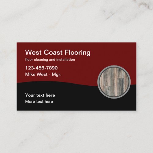 Floor Cleaning And Installation Business Card