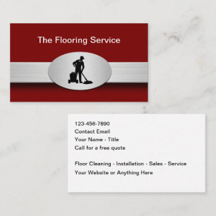 Floor Cleaning And Installation Service Business Card