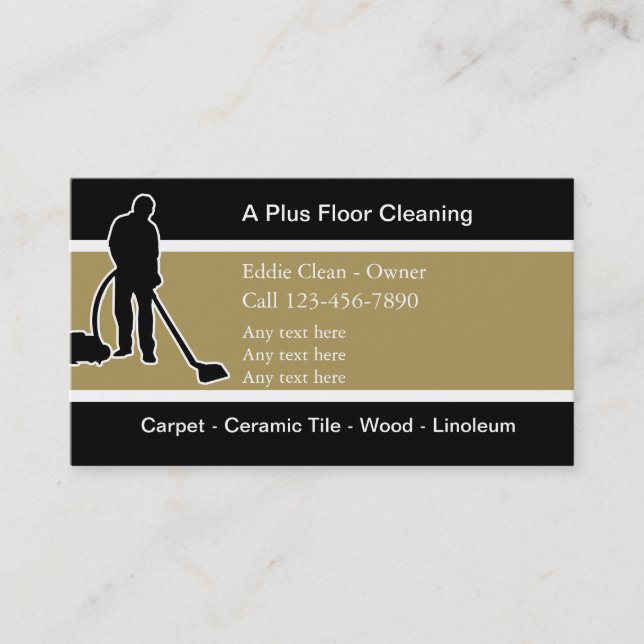 Floor Cleaning Business Cards (Front)