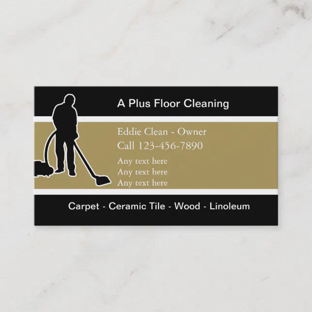 Floor Cleaning Business Cards | Zazzle