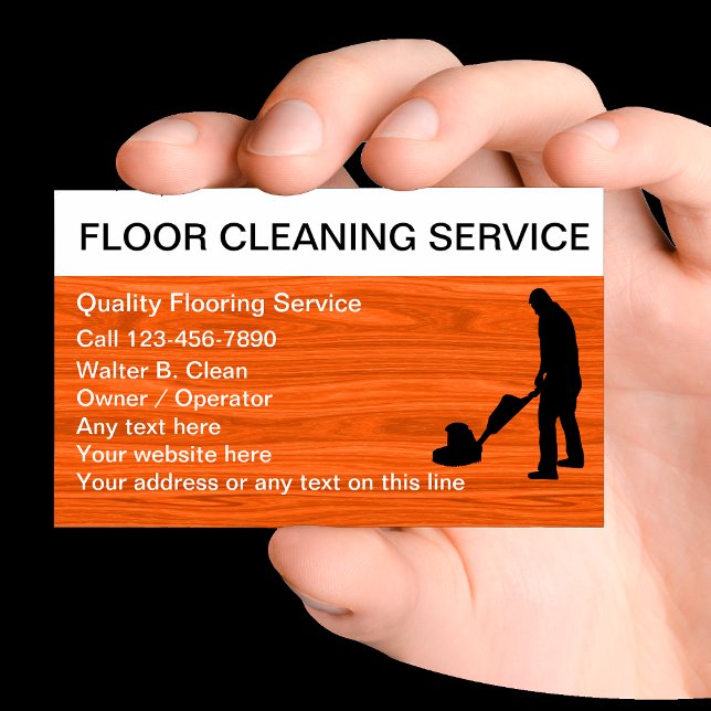 Floor Cleaning Business Cards (Creator Uploaded)