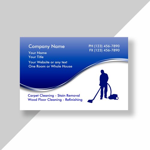 Floor Cleaning Business Cards