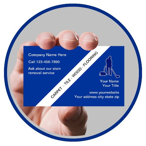 Customizable Floor Cleaning Business Cards