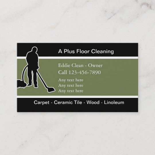 FLoor Cleaning Business Cards | Zazzle.com