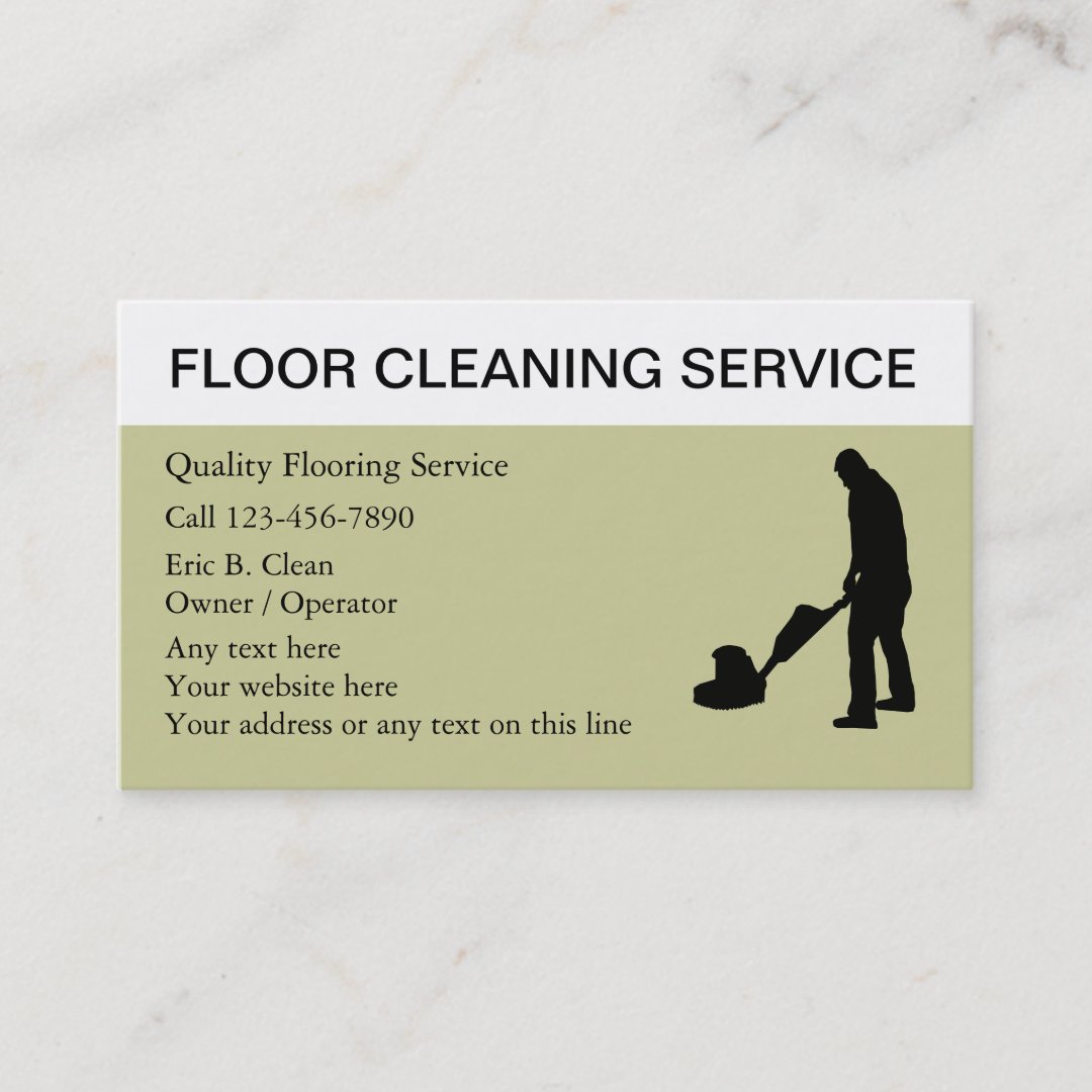 Floor Cleaning Business Cards | Zazzle