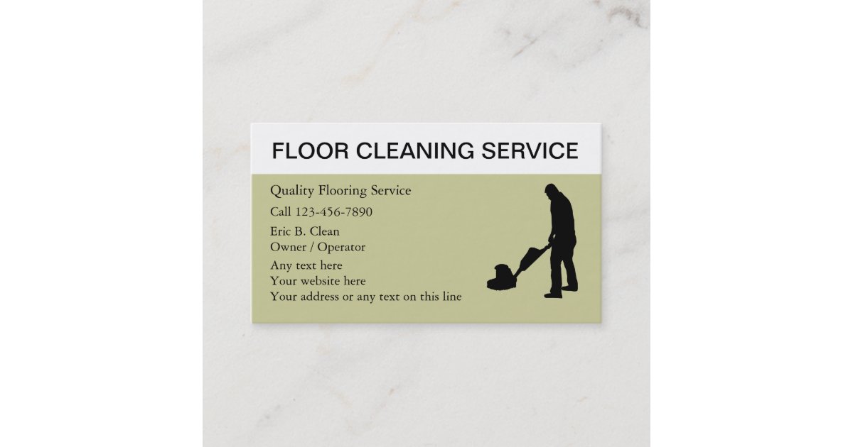 Floor Cleaning Business Cards | Zazzle