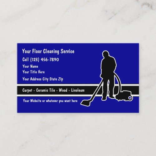 Floor Cleaning Business Cards