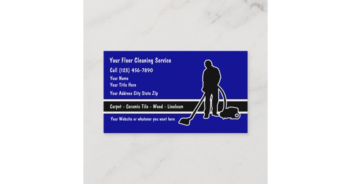 Floor Cleaning Business Cards | Zazzle