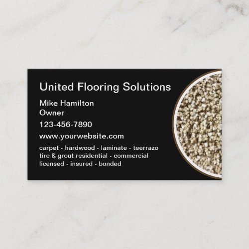 Floor Cleaning  Installation Professional Business Card