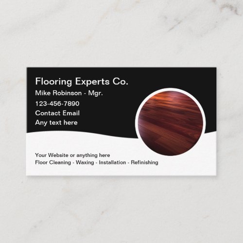 Floor Cleaning Installation Refinishing Business Card