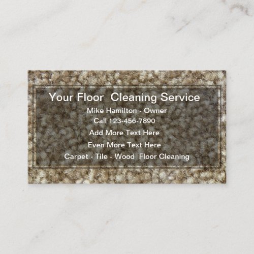 Floor Cleaning Modern Professional  Business Card