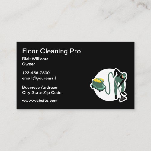 Floor Cleaning Professional Business Cards