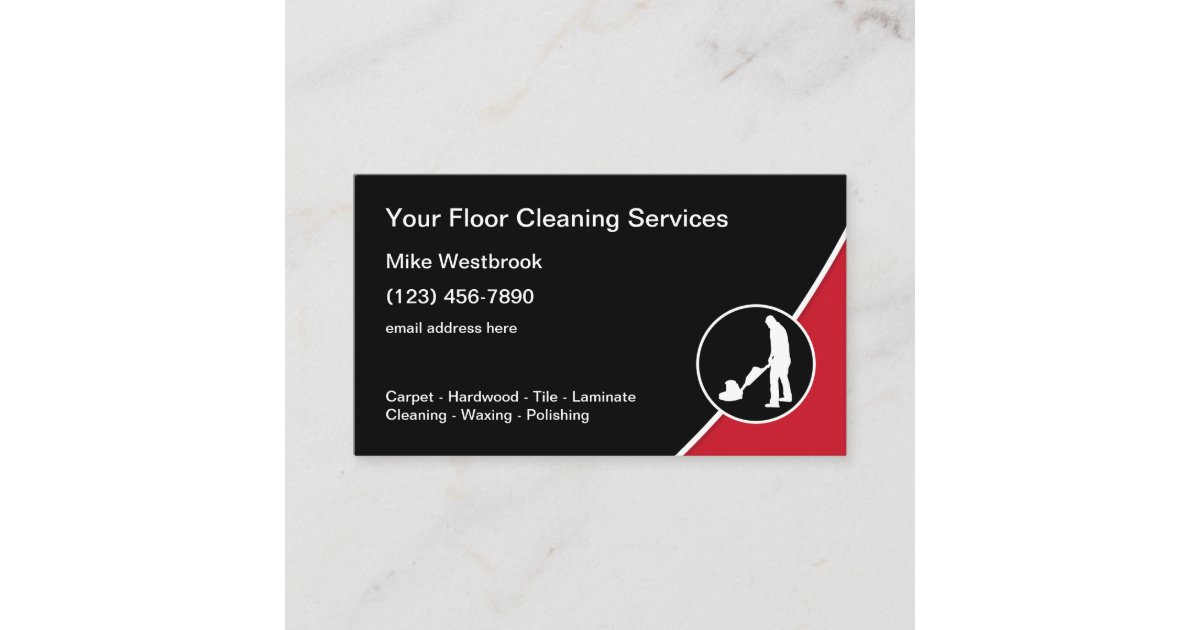 Floor Cleaning Professional Business Cards | Zazzle