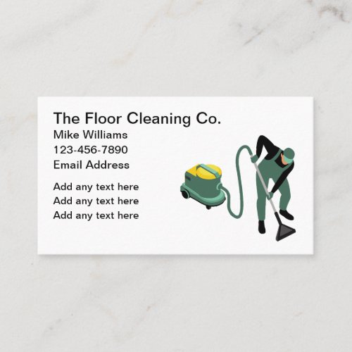 Floor Cleaning Professional Business Cards