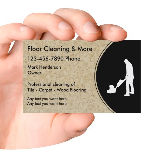 Floor Cleaning Service Business Card