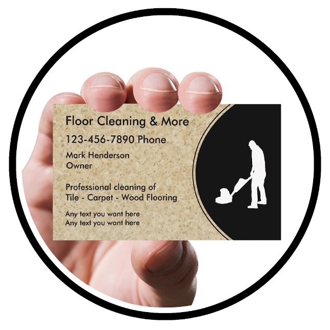 Floor Cleaning Service Business Card (Creator Uploaded)