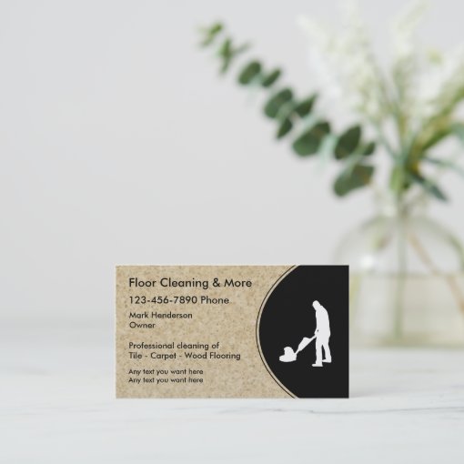 Floor Cleaning Service Business Card Zazzle