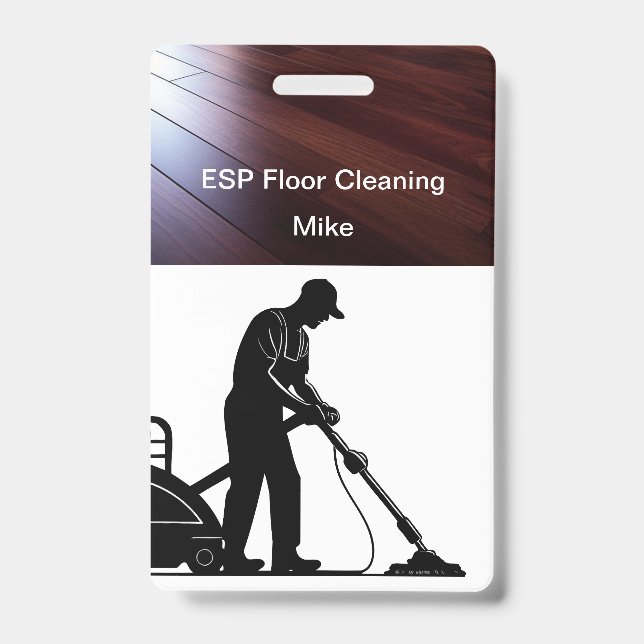 Floor Cleaning Service Work Badges (Front)