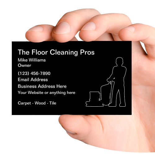 Floor Cleaning Services Business Card Design