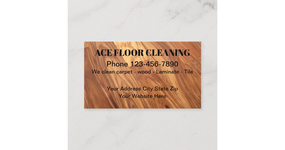 Floor Cleaning Services Business Card Template Zazzle