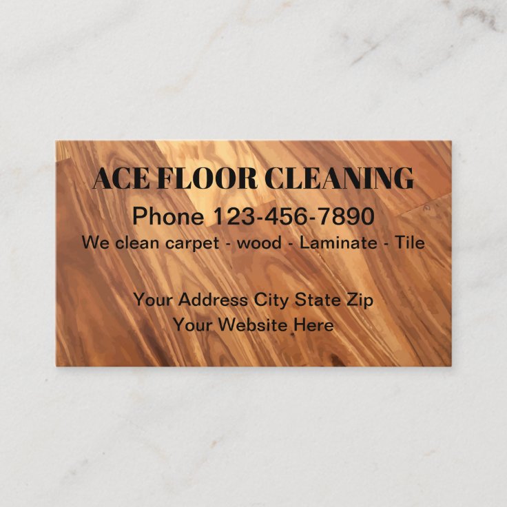 Floor Cleaning Services Business Card Template Zazzle