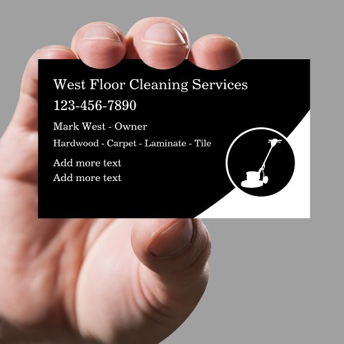 Floor Cleaning Services Modern Business Card