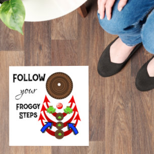 Floor Decal Frog Arrows Floral