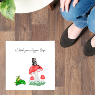 Floor Decal Frog Mushroom Floral Mice Mouse