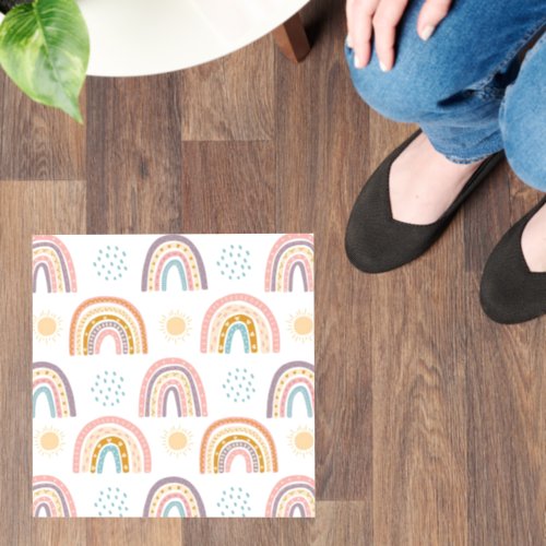 Floor Decal Watercolor Floral 