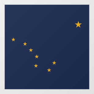 Floor Decal with flag of Alaska, U.S.