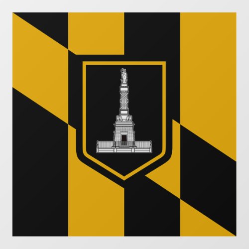 Floor Decal with flag of Baltimore Maryland US