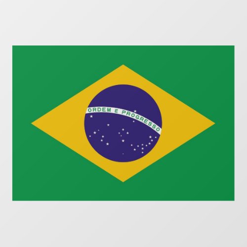 Floor Decal with flag of Brazil