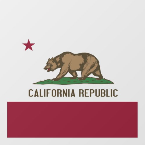 Floor Decal with flag of California US