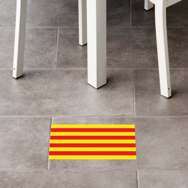 Floor Decal with flag of Catalonia (Restaurant)