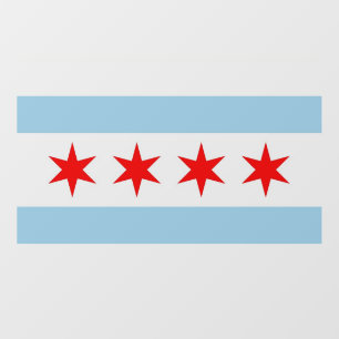 Floor Decal with flag of Chicago, Illinois, U.S.