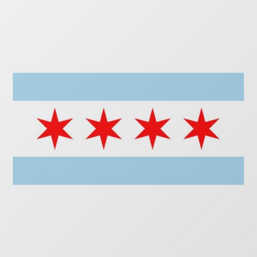 Floor Decal with flag of Chicago Illinois US