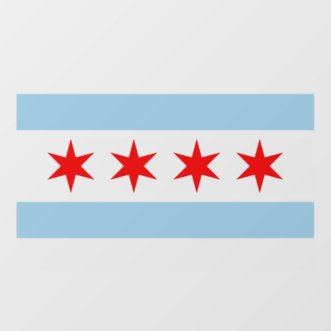 Floor Decal with flag of Chicago, Illinois, U.S. (Front)