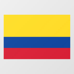 Floor Decal with flag of Colombia