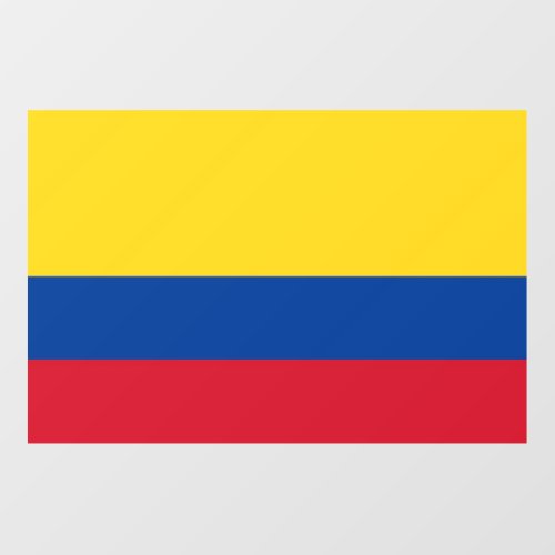 Floor Decal with flag of Colombia