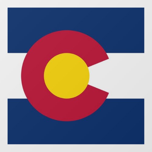 Floor Decal with flag of Colorado US
