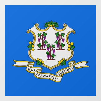 Floor Decal with flag of Connecticut, U.S.