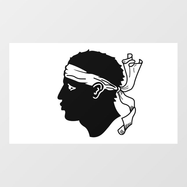 Floor Decal with flag of Corsica, France (Front)