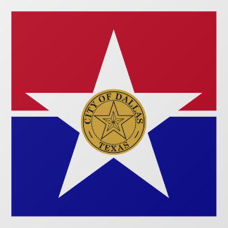 Floor Decal with flag of Dallas, Texas, U.S.