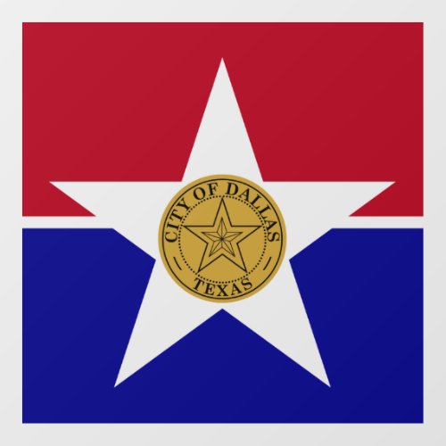 Floor Decal with flag of Dallas Texas US