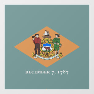 Floor Decal with flag of Delaware, U.S.