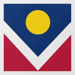 Floor Decal with flag of Denver Colorado, U.S.